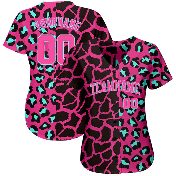 Custom 3D Pattern Design Leopard Authentic Baseball Jersey alternate