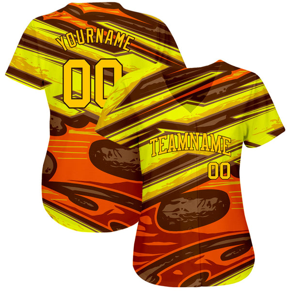 Custom 3D Pattern Design Abstract Pattern For Sport Team Authentic Baseball Jersey alternate