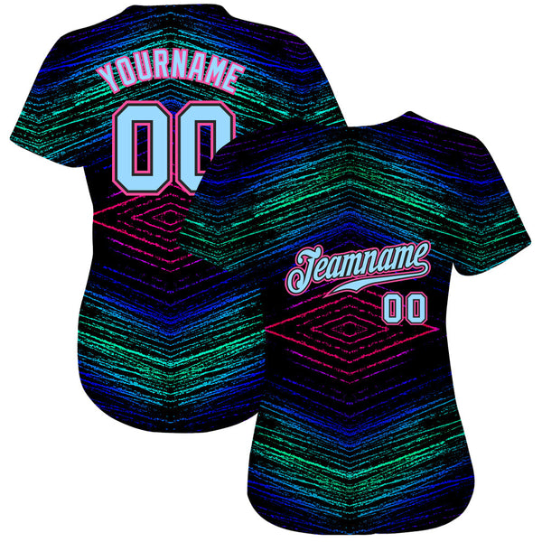 Custom 3D Pattern Design Lines Authentic Baseball Jersey alternate