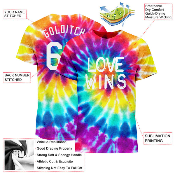 Custom Rainbow For Pride Month Love Wins LGBT Performance T-Shirt alternate
