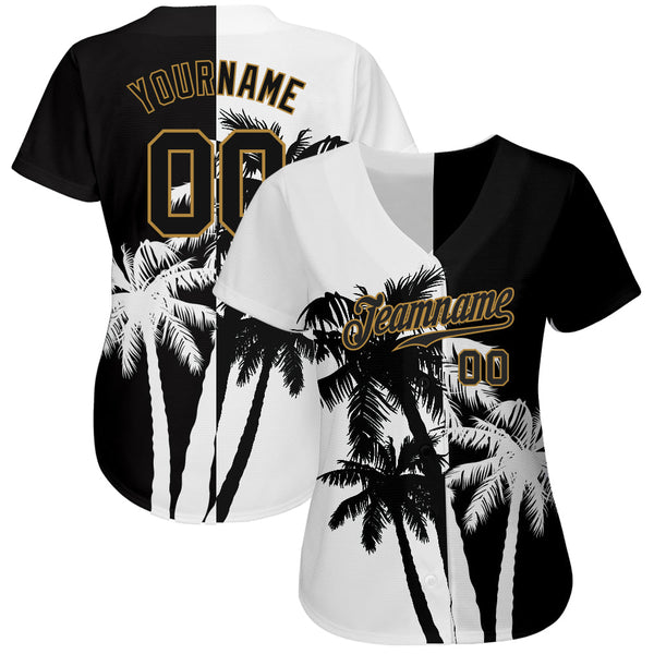 Custom 3D Pattern Design Hawaii Coconut Trees Authentic Baseball Jersey alternate