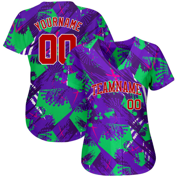 Custom 3D Pattern Design Music Festival Authentic Baseball Jersey alternate