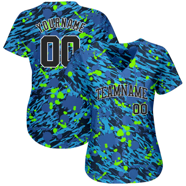 Custom 3D Pattern Design Music Festival Authentic Baseball Jersey alternate
