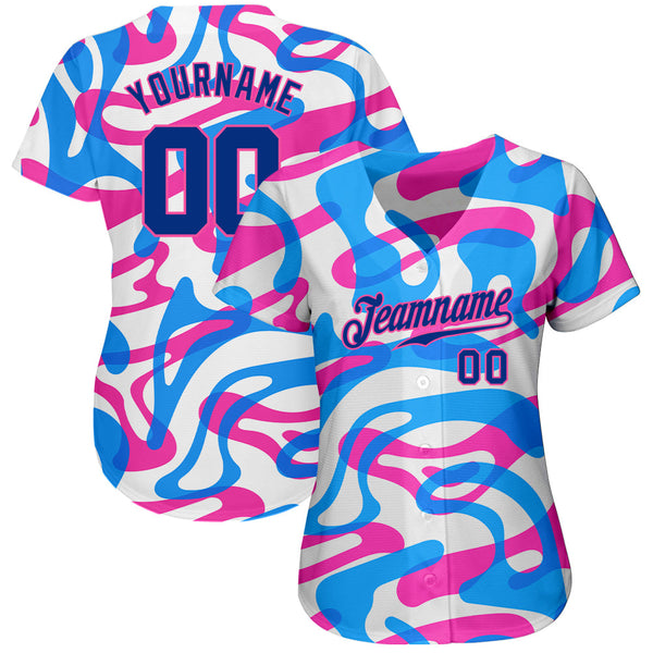 Custom 3D Pattern Design Music Festival Authentic Baseball Jersey alternate