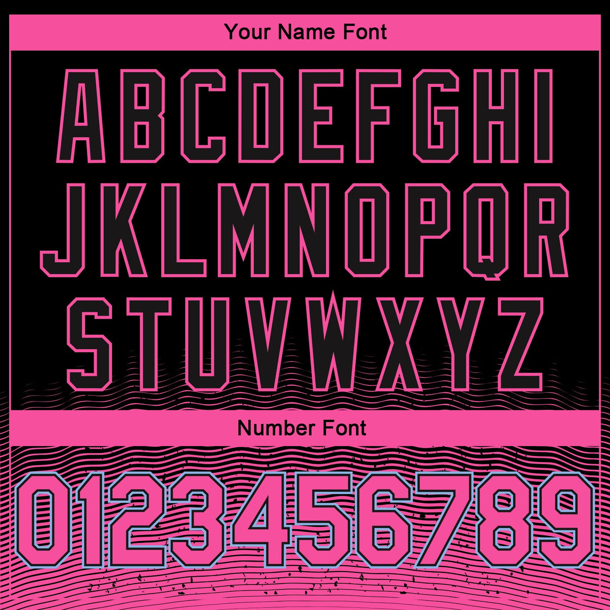 Custom Black Pink-Light Blue Fade Fashion Authentic City Edition Basketball Jersey - Detail
