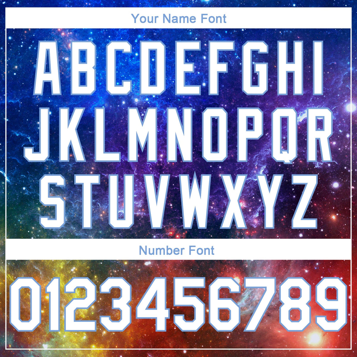 Custom Galactic White-Light Blue 3D Authentic Basketball Jersey - Detail