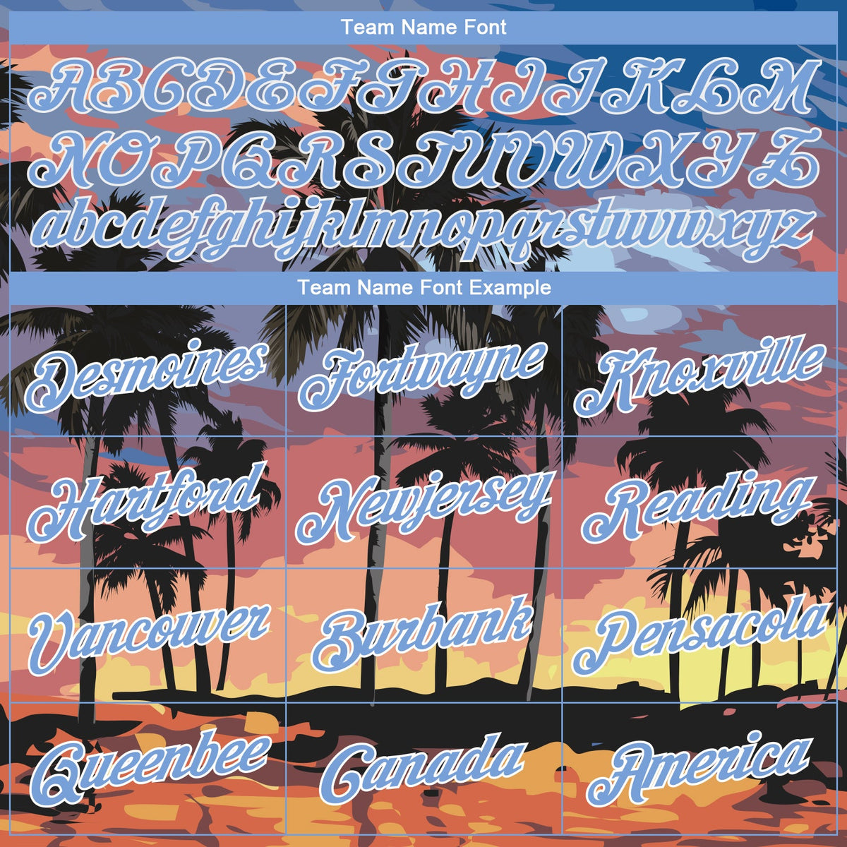 Custom Light Blue White 3D Pattern Tropical Hawaii Palm Trees Authentic Basketball Jersey - Front