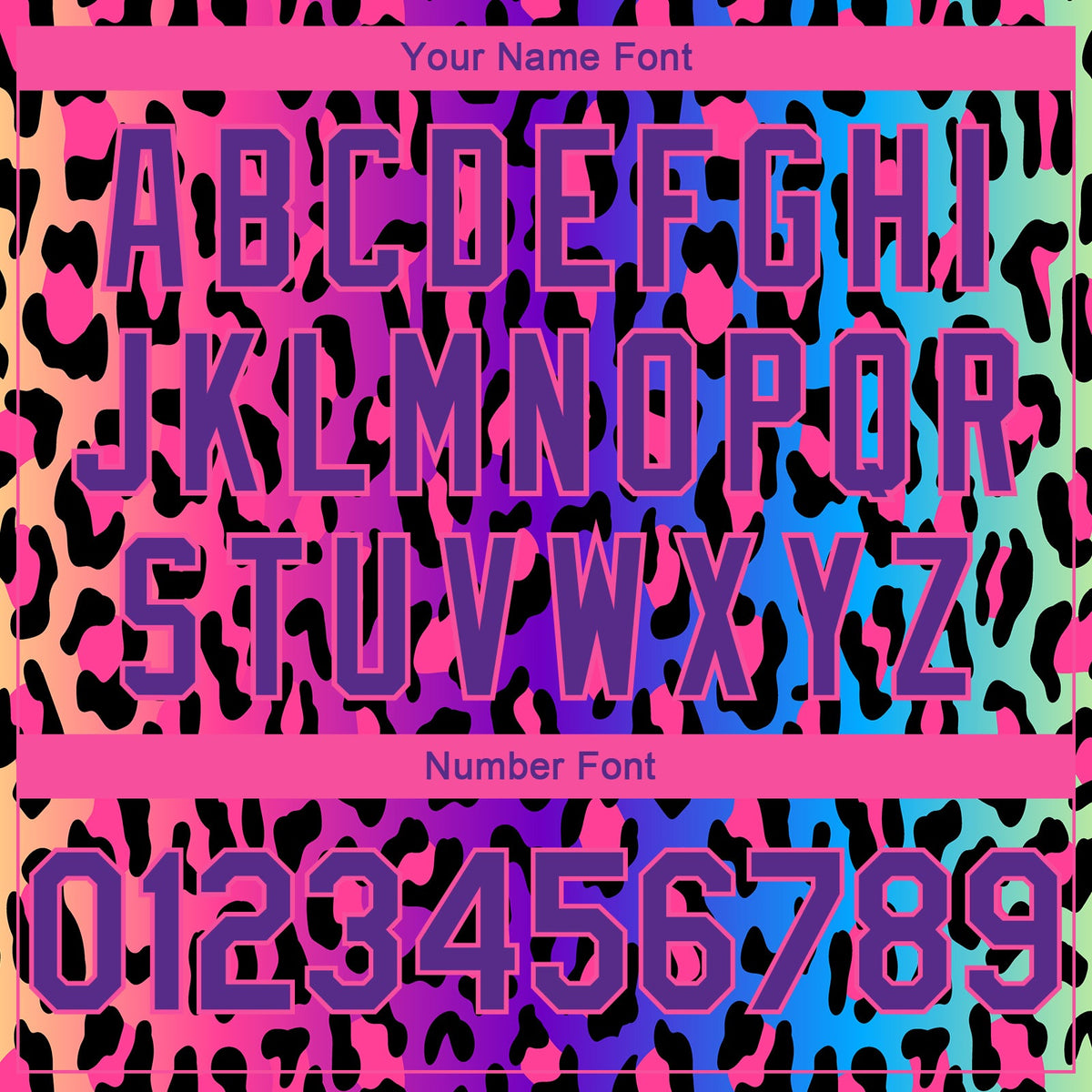 Custom Purple Pink-Black 3D Pattern Design Leopard Print Authentic Basketball Jersey - Detail