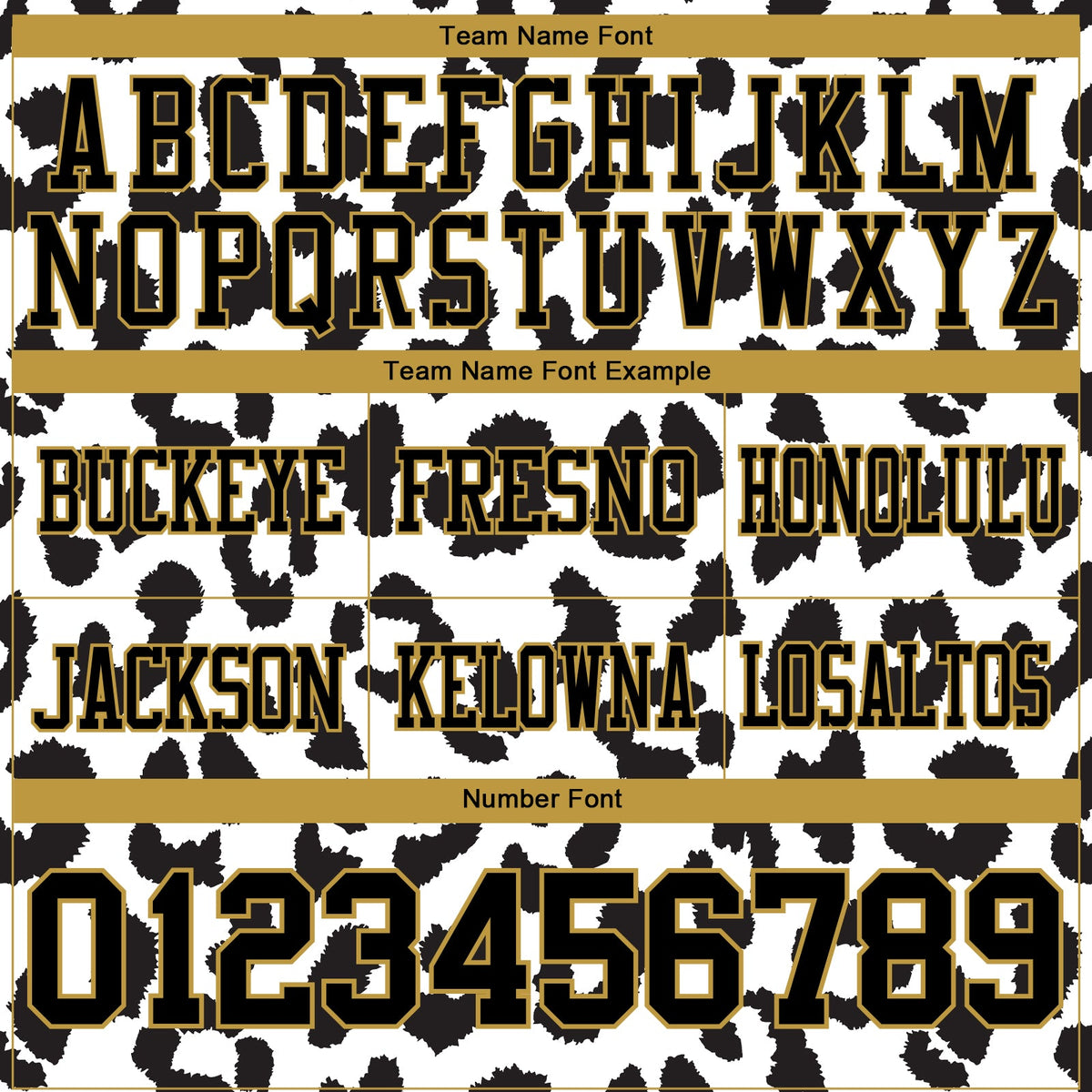 Custom White Black-Old Gold 3D Pattern Leopard Print Authentic Football Jersey - Detail