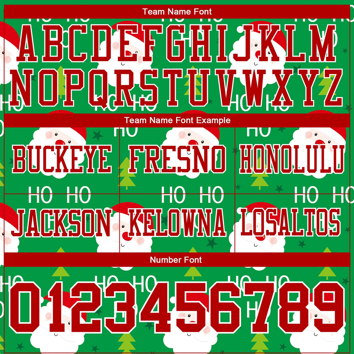 Custom Green Red-White 3D Pattern Christmas Authentic Football Jersey - Detail