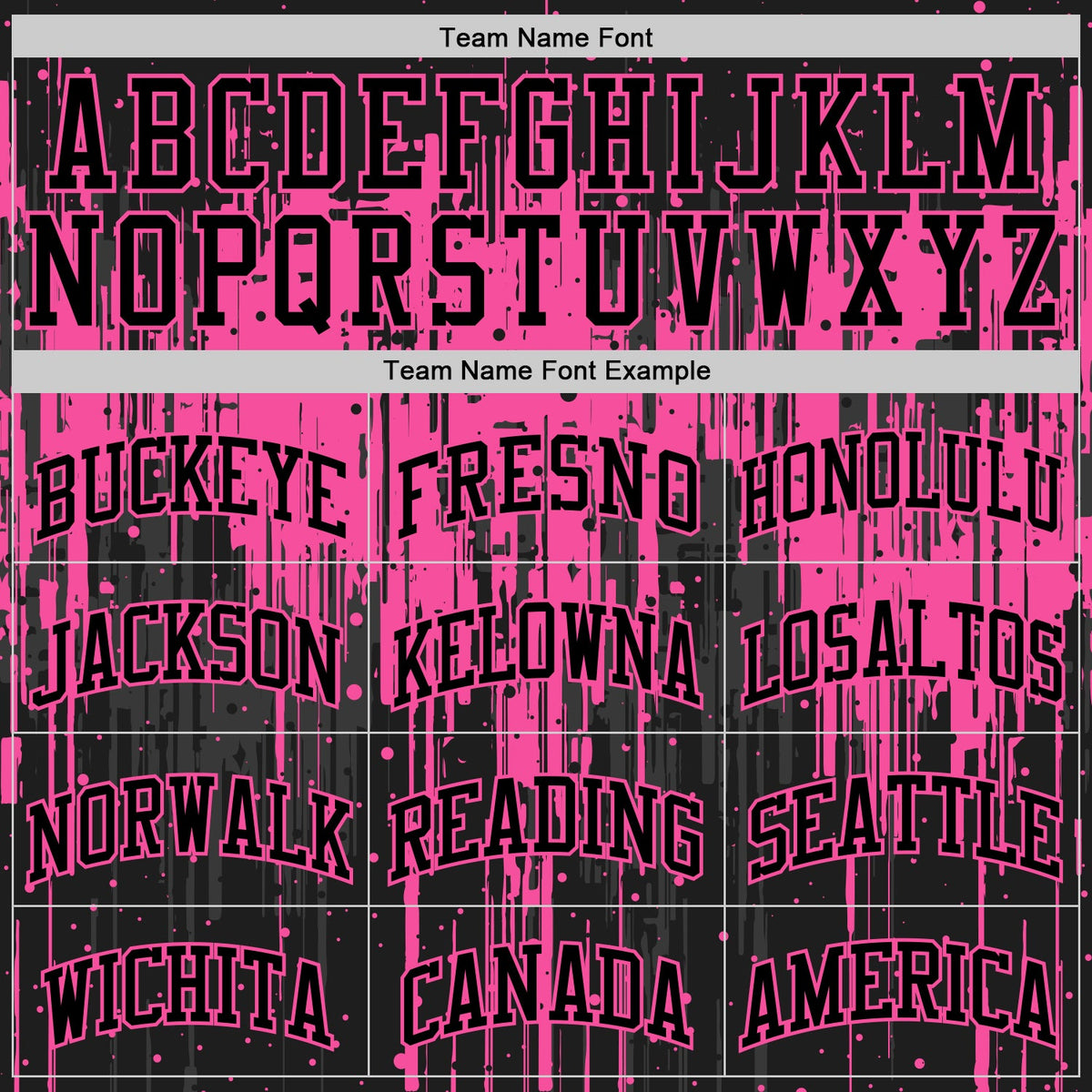 Custom Black Pink Dripping Splatter Art Round Neck Sublimation Basketball Set Jersey - Detail