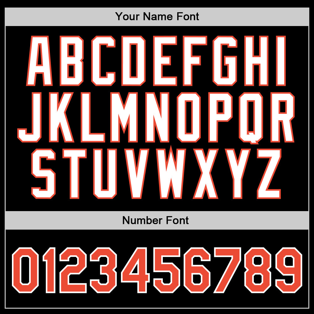 Custom Black Orange-White Authentic Throwback Basketball Jersey - Front