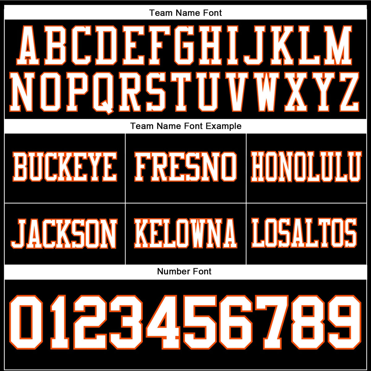 Custom Black White-Orange Authentic Football Jersey - Front