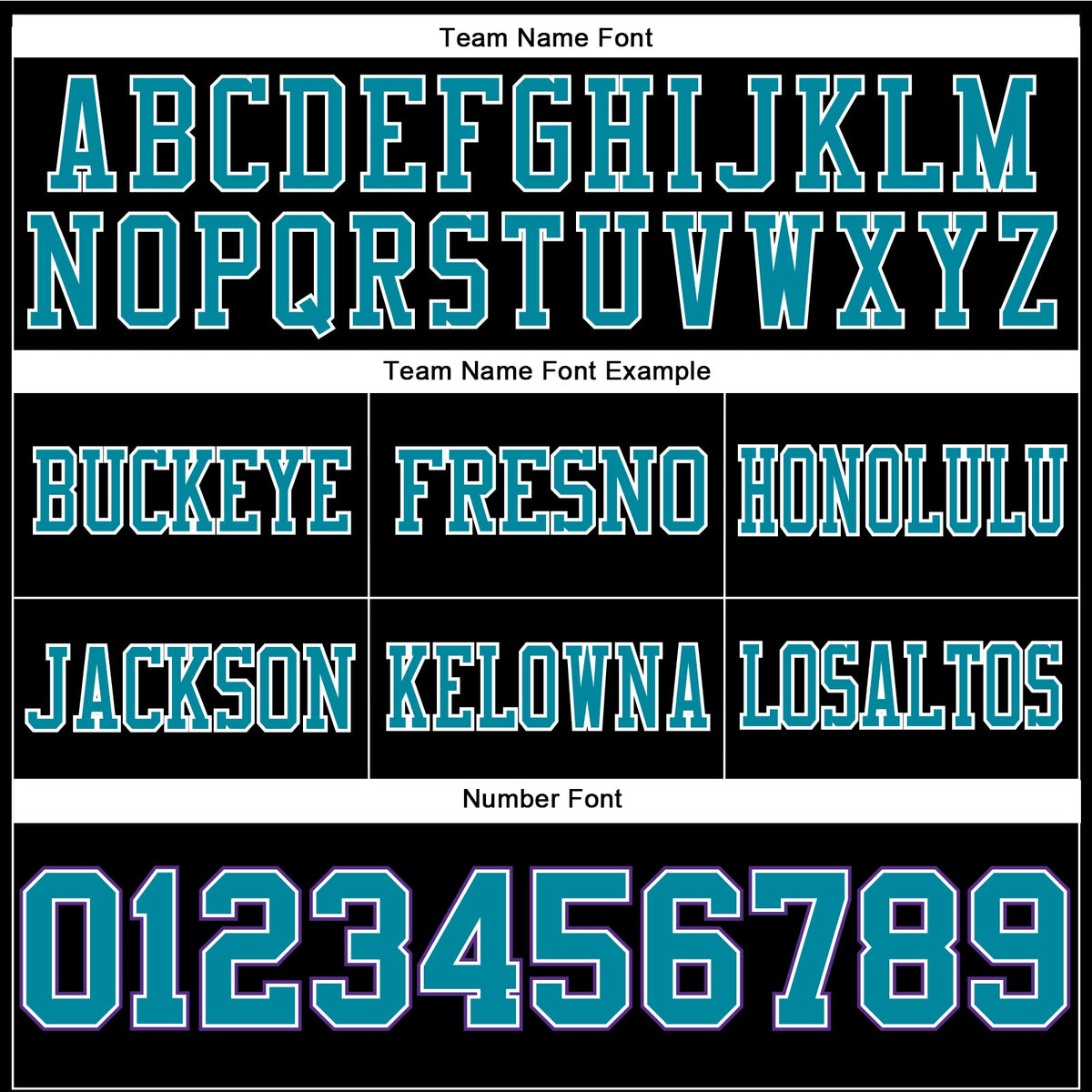 Custom Black Teal-Purple Authentic Football Jersey - Front