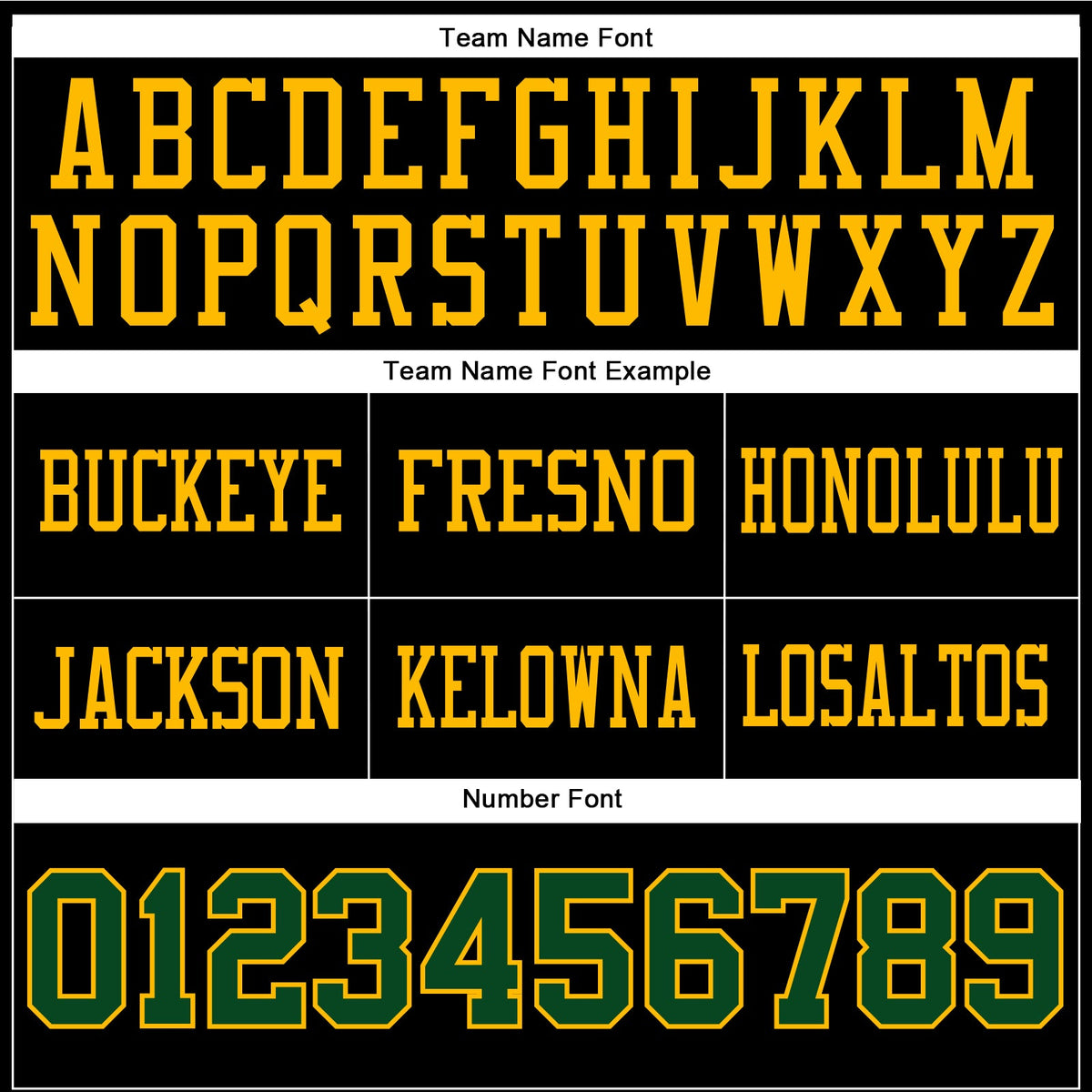 Custom Black Green-Gold Authentic Football Jersey - Front