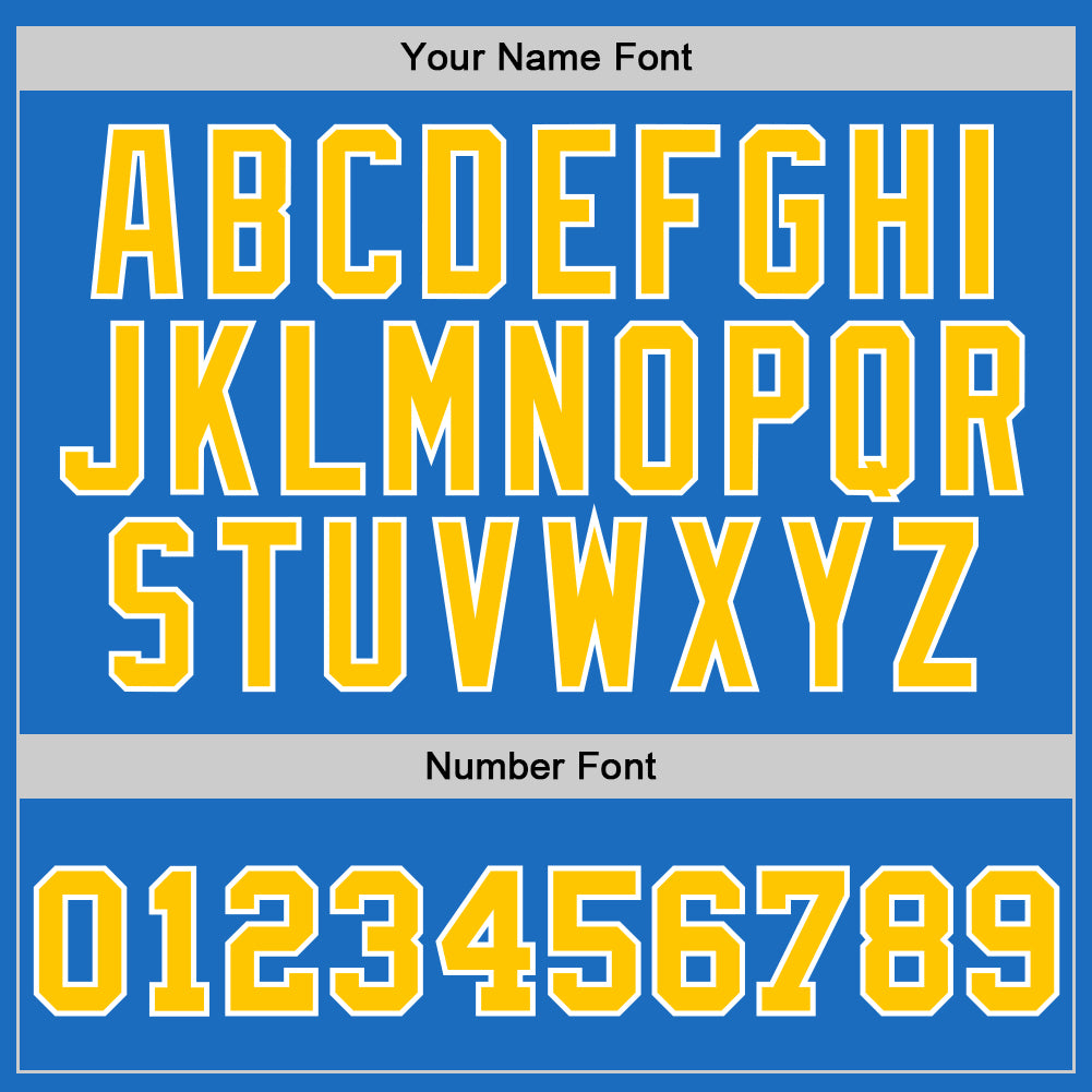 Custom Blue Gold-White Authentic Throwback Basketball Jersey - Detail