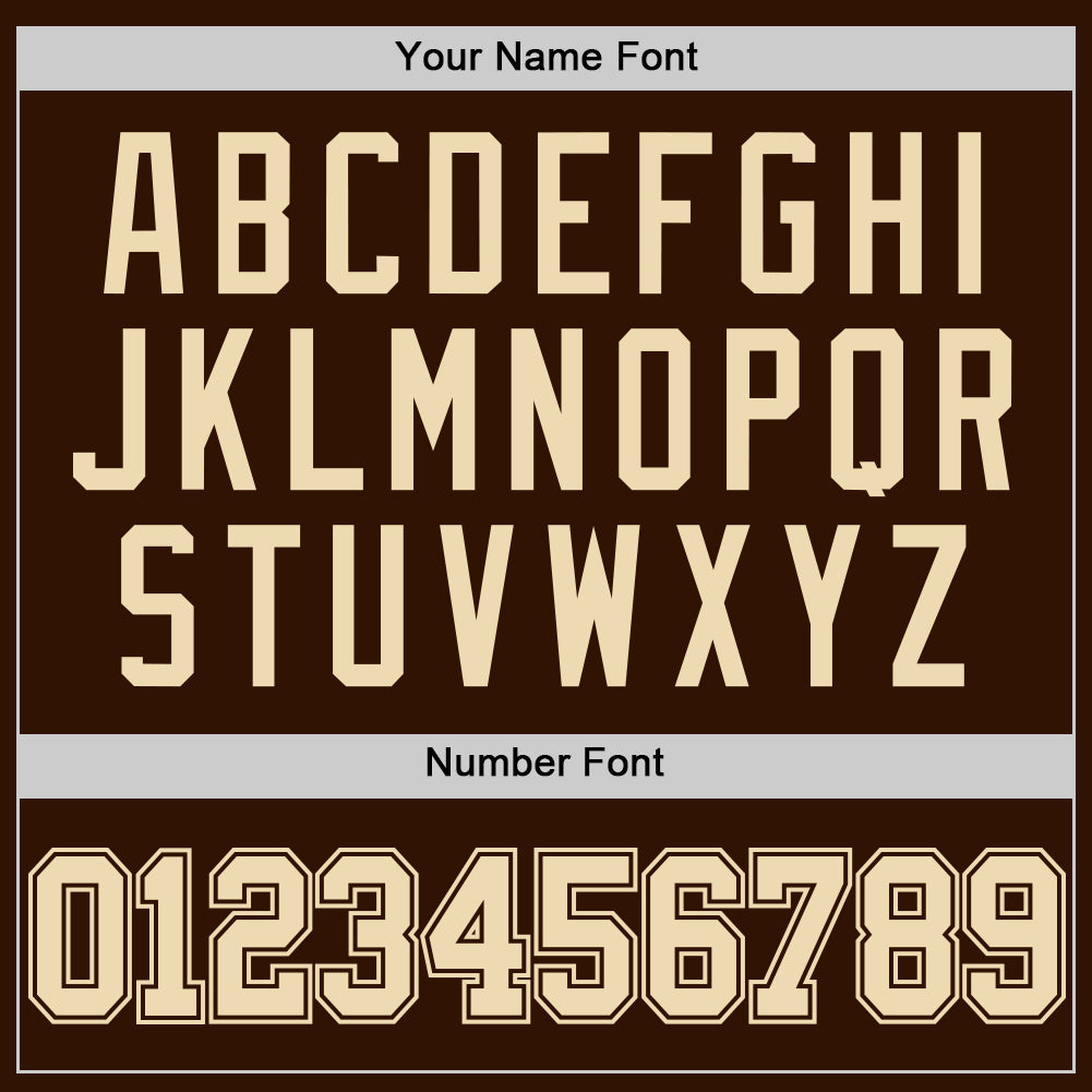 Custom Brown Cream Authentic Basketball Jersey - Front