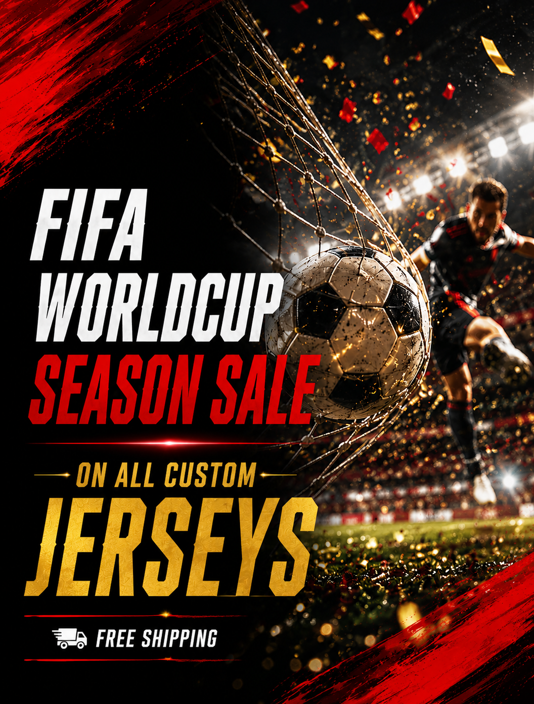 World Cup custom jersey sale banner