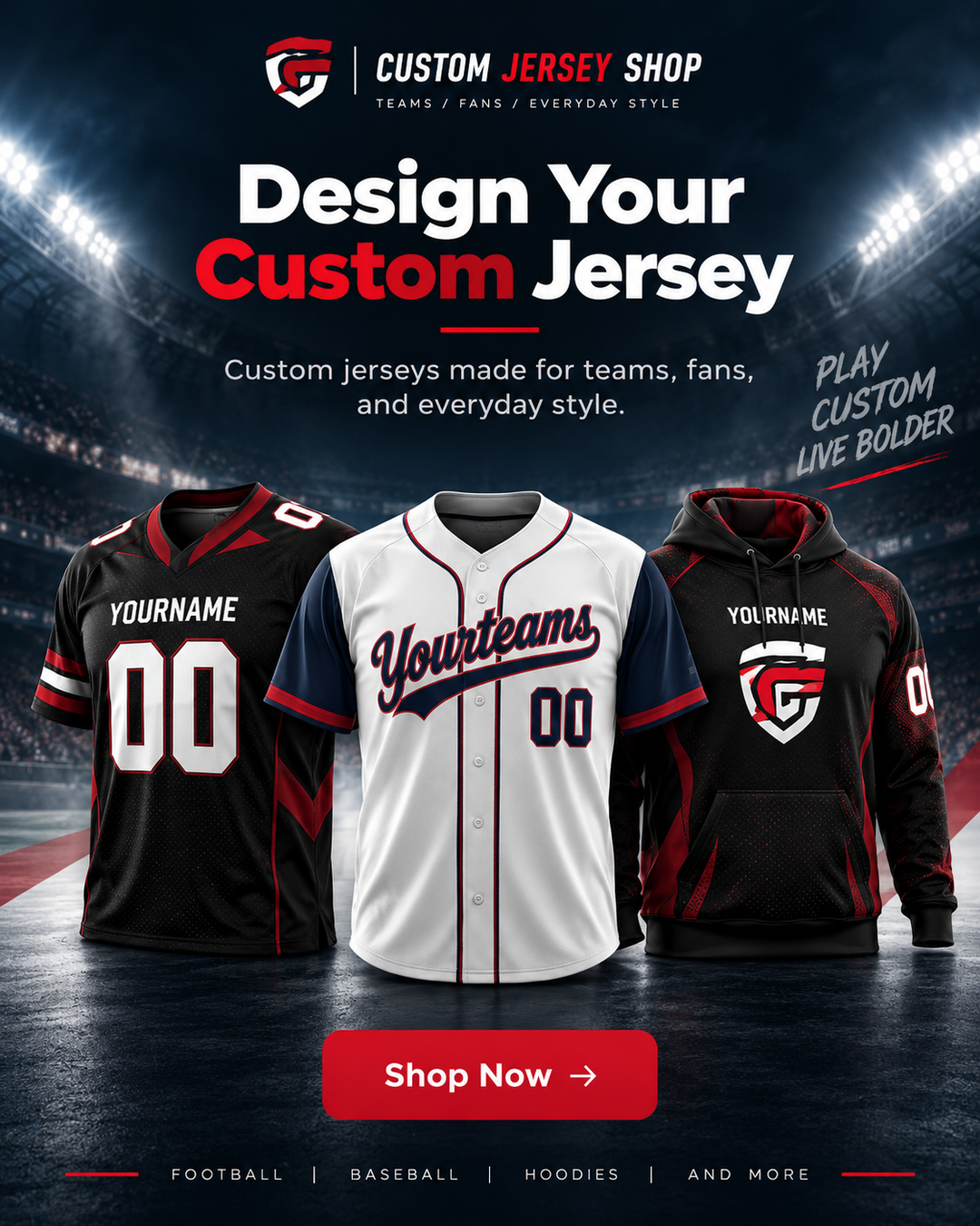 World Cup custom jersey sale banner