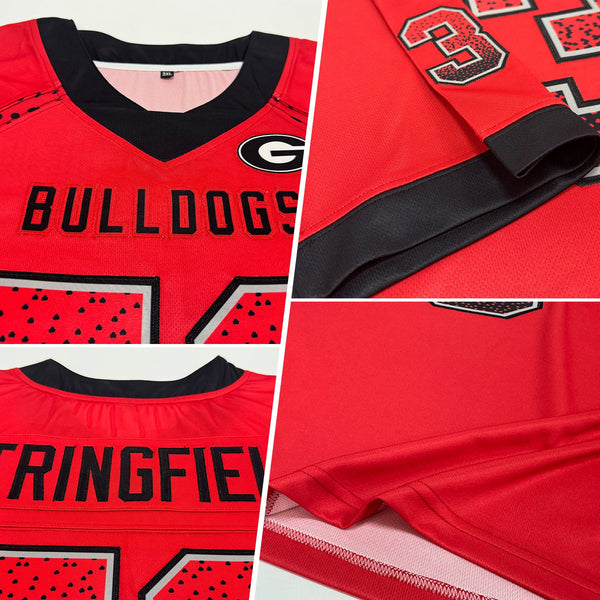 Custom Red Black-Gray Drift Fashion Football Jersey alternate
