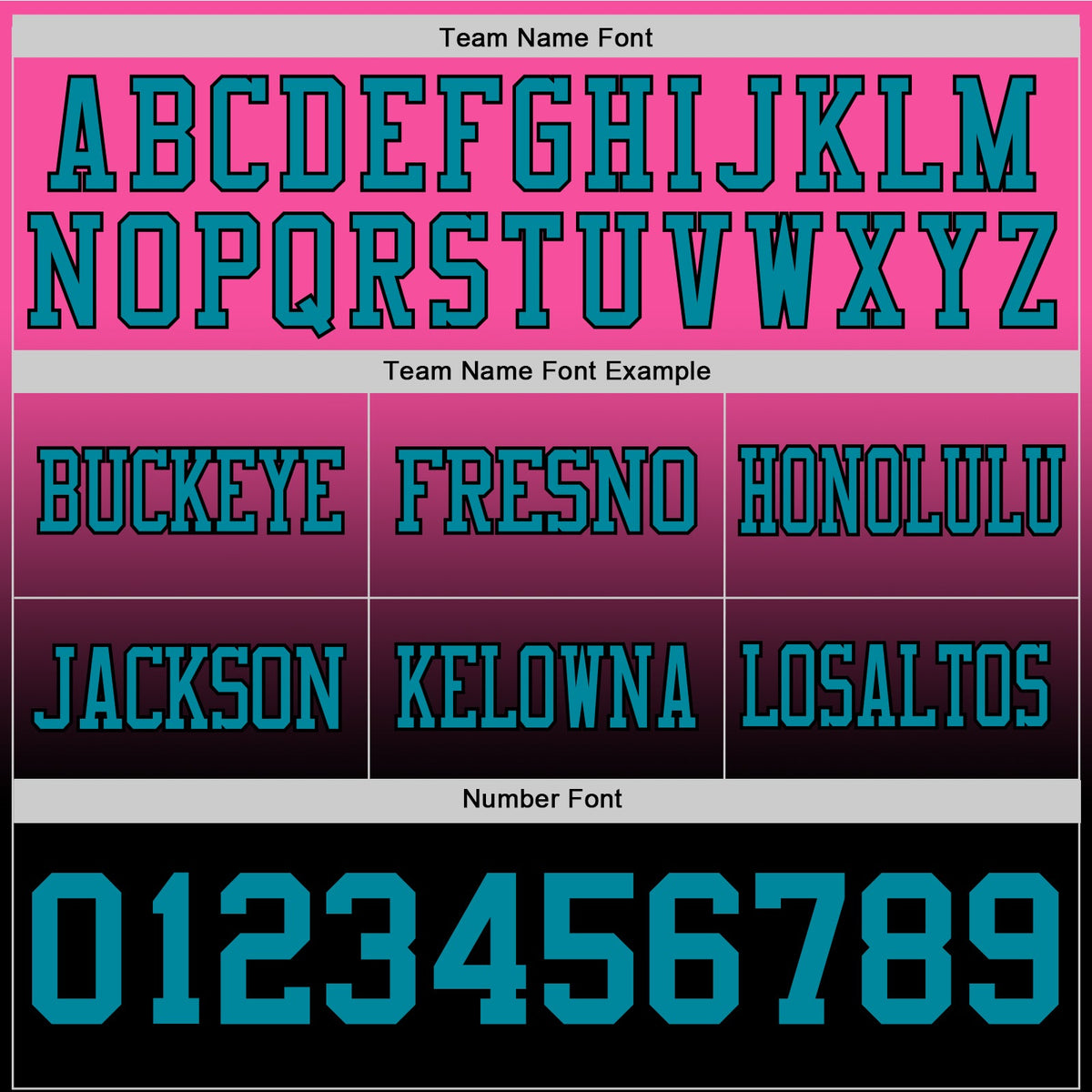 Custom Pink Teal-Black Authentic Fade Fashion Football Jersey - Front