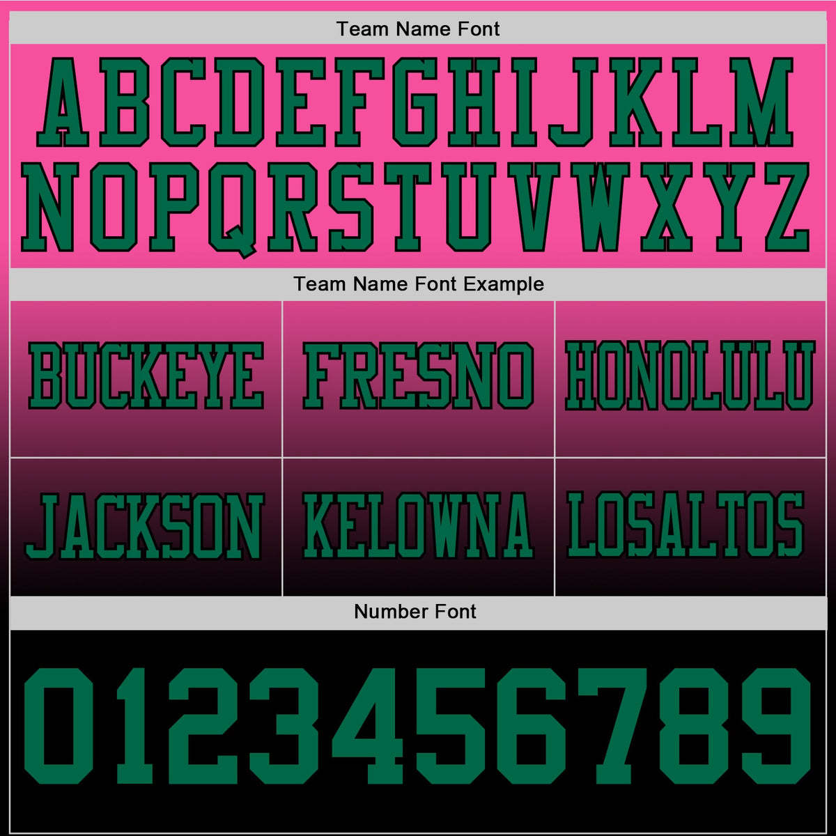 Custom Pink Kelly Green-Black Authentic Fade Fashion Football Jersey - Front