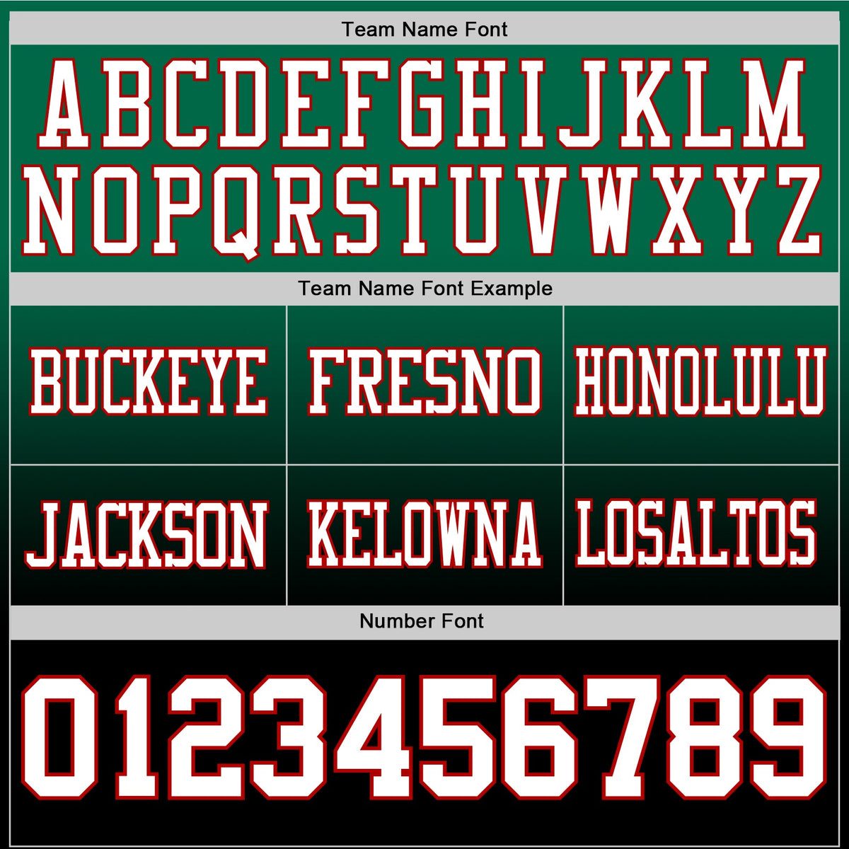 Custom Kelly Green White Black-Red Authentic Fade Fashion Football Jersey - Front