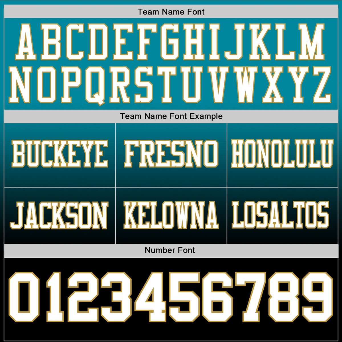 Custom Teal White Black-Old Gold Authentic Fade Fashion Football Jersey - Front