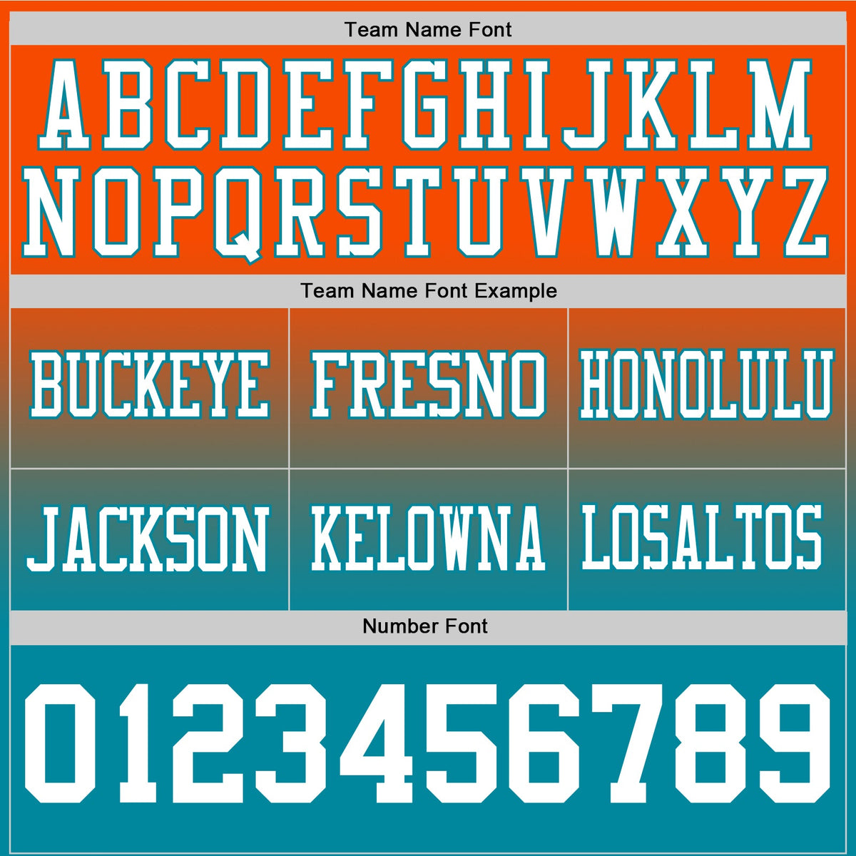 Custom Orange White-Teal Authentic Fade Fashion Football Jersey - Front
