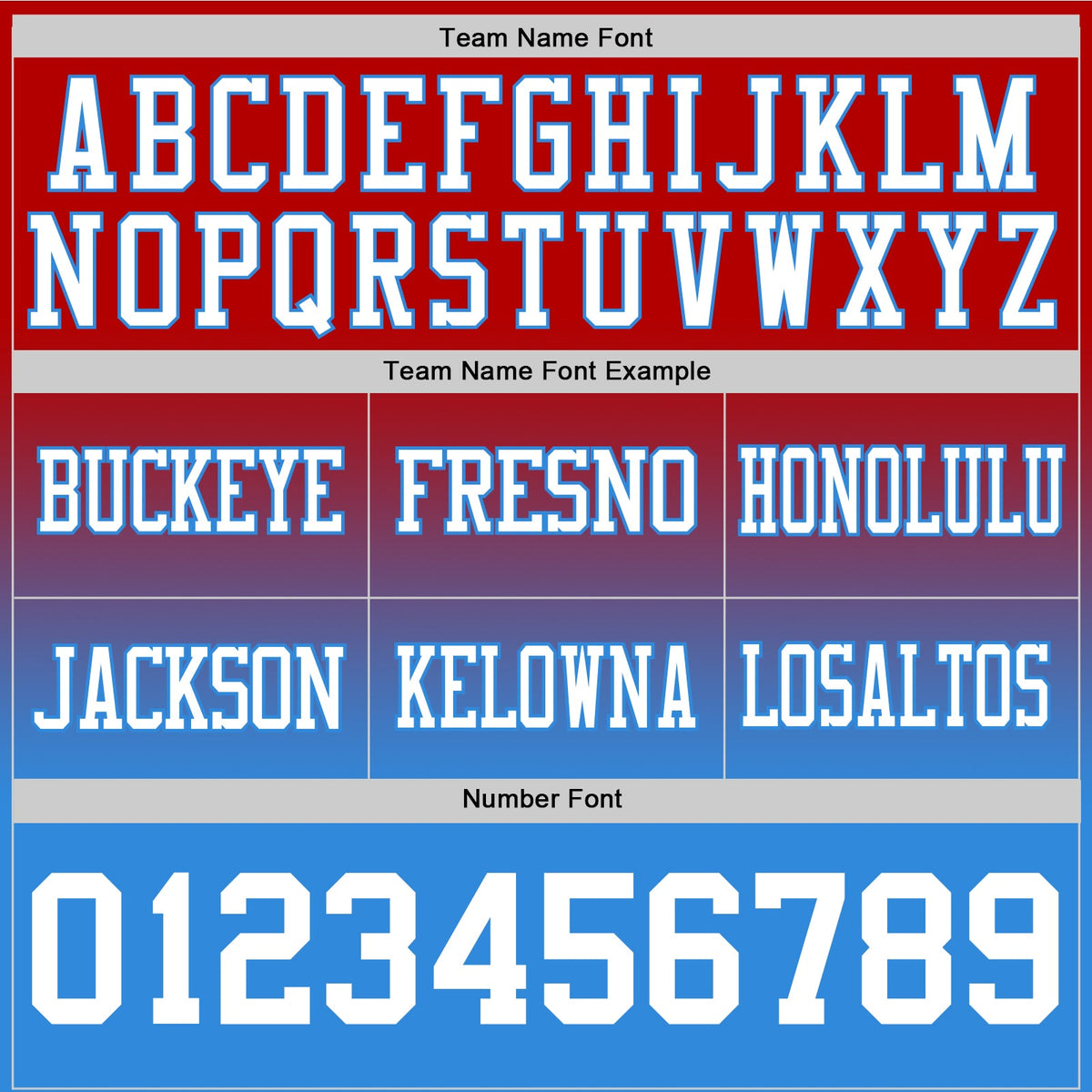 Custom Red White-Powder Blue Authentic Fade Fashion Football Jersey - Front