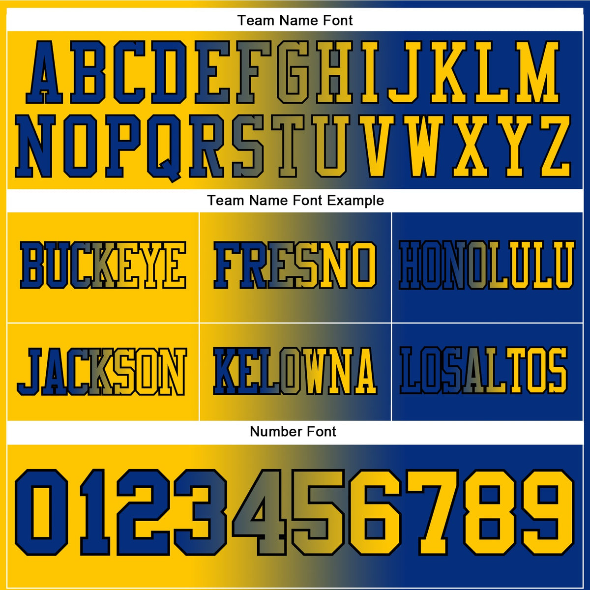 Custom Royal Yellow-Black Authentic Gradient Fashion Football Jersey - Front