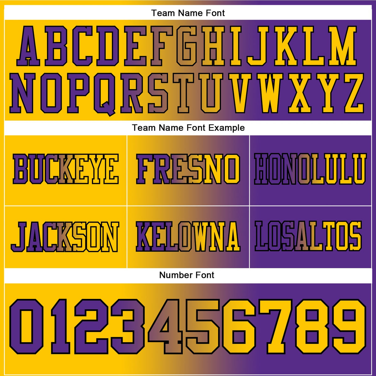Custom Purple Yellow-Black Authentic Gradient Fashion Football Jersey - Front