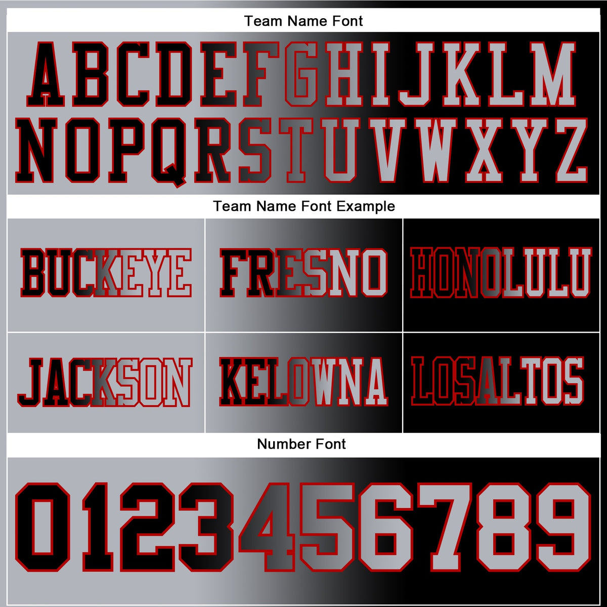 Custom Black Gray-Red Authentic Gradient Fashion Football Jersey - Detail