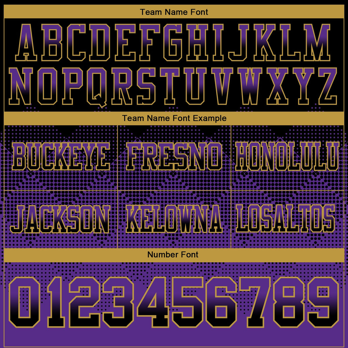 Custom Black Purple-Old Gold Authentic Gradient Square Shape 7V7 Flag Football Jersey - Front