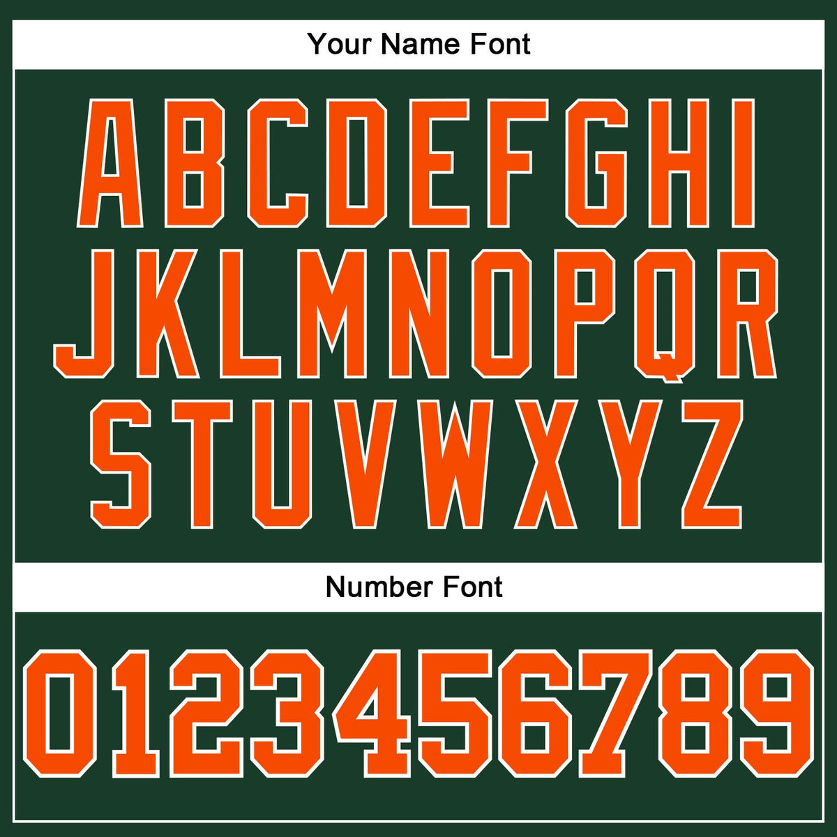 Custom Hunter Green Orange-White Authentic Throwback Basketball Jersey - Detail