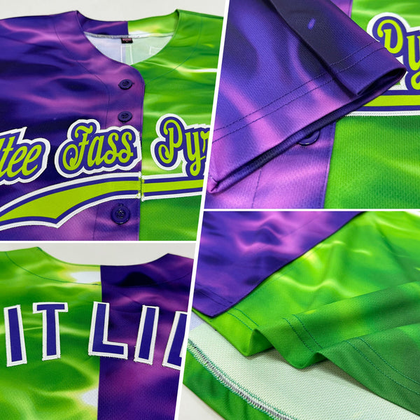 Custom 3D Pattern Design Flame Burning Red Hot Sparks BBQ Season Authentic Baseball Jersey alternate