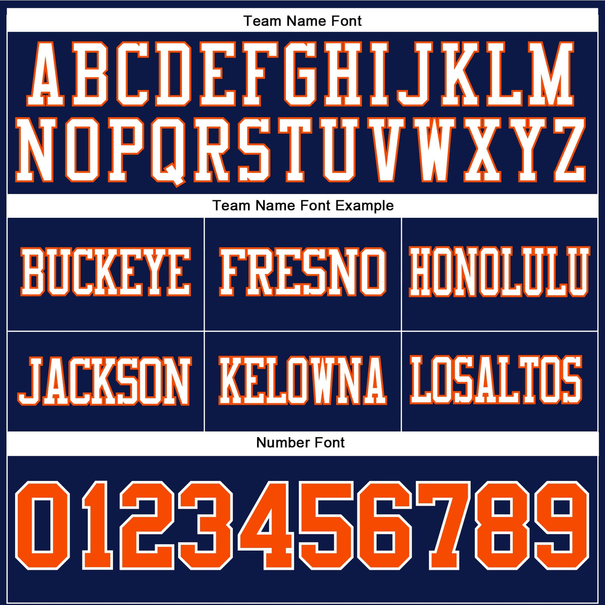 Custom Navy Orange-White Authentic Football Jersey - Detail
