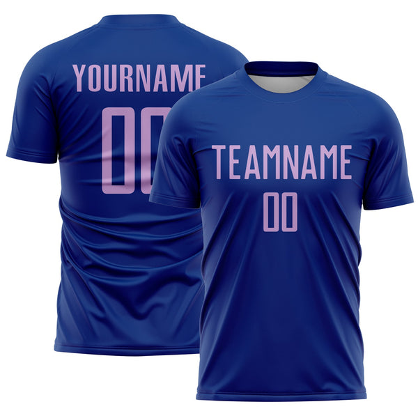 Custom Royal Light Purple Sublimation Soccer Uniform Jersey