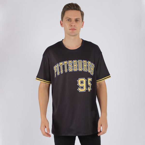 Custom Black Gold-White Performance T-Shirt alternate