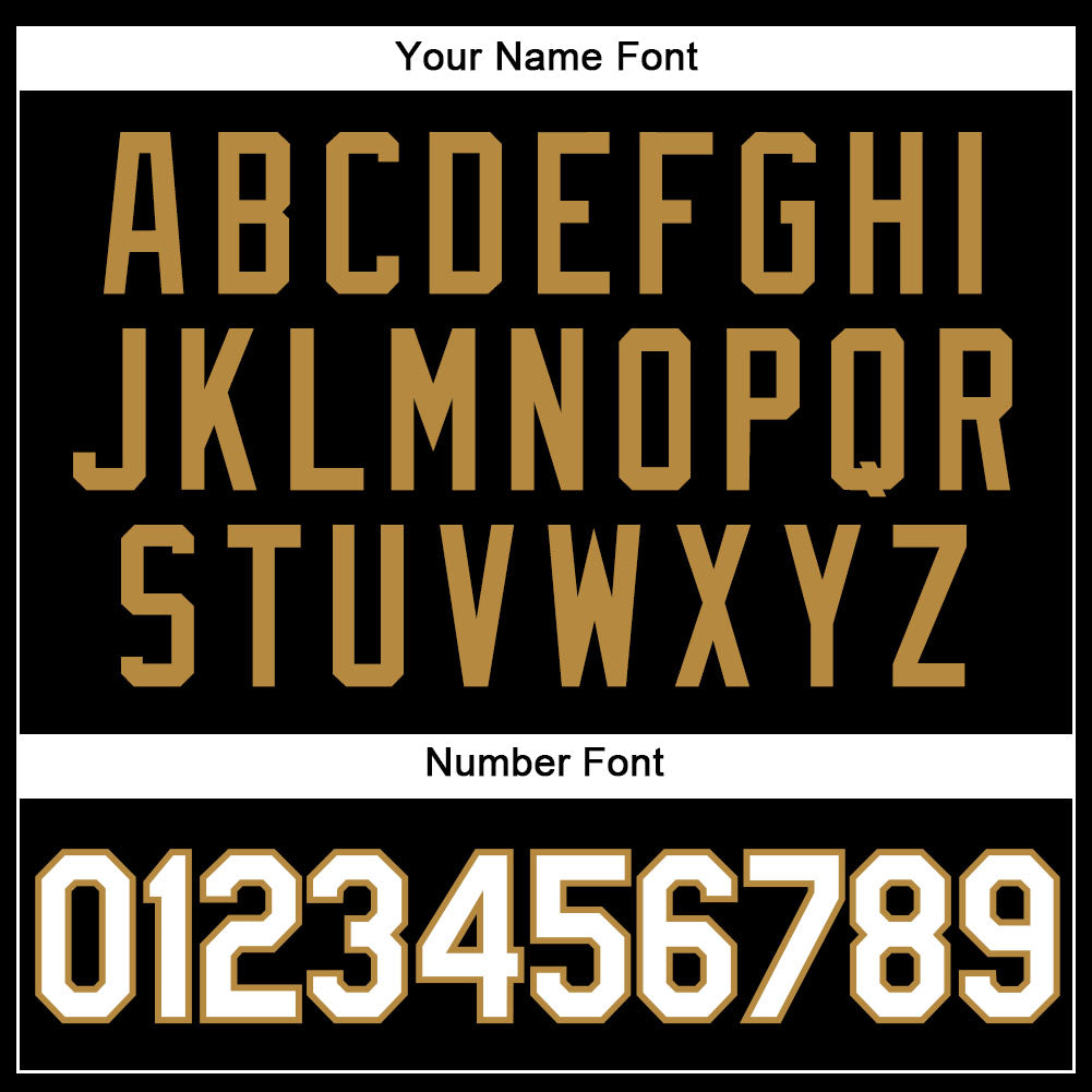 Custom Black White-Old Gold Authentic Throwback Basketball Jersey - Detail