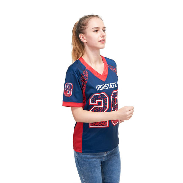 Custom Royal Red-White Drift Fashion Football Jersey alternate