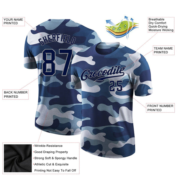 Custom Camo Navy-Gray Performance Salute To Service T-Shirt alternate