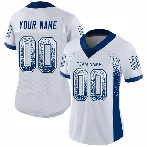 Custom White Royal Drift Fashion Football Jersey alternate