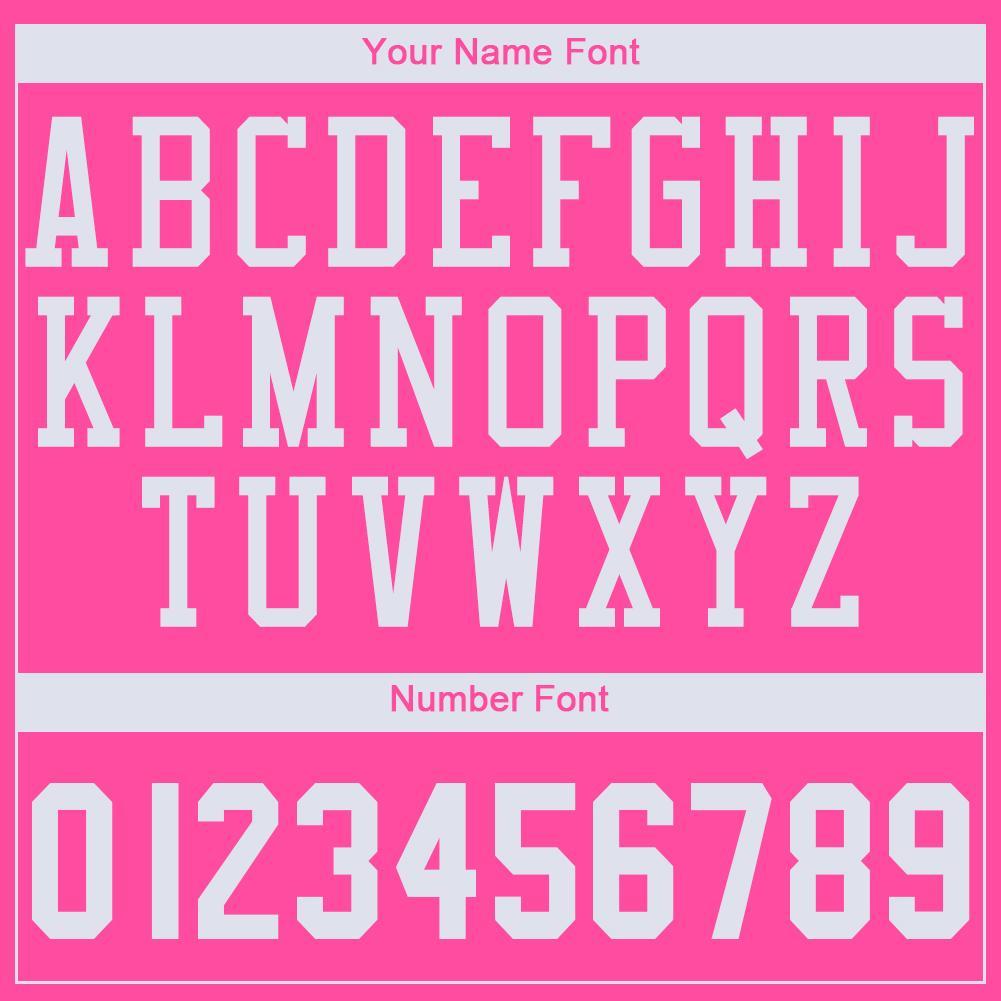 Custom Pink White Round Neck Basketball Jersey - Front