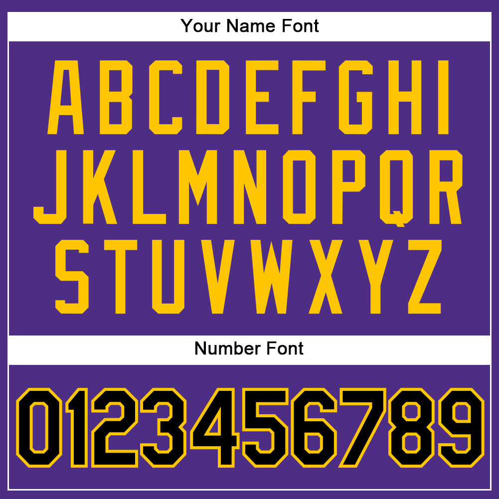 Custom Purple Black Pinstripe Black-Gold Authentic Basketball Jersey - Detail