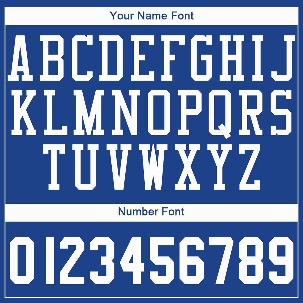 Custom Royal White Round Neck Basketball Jersey - Front