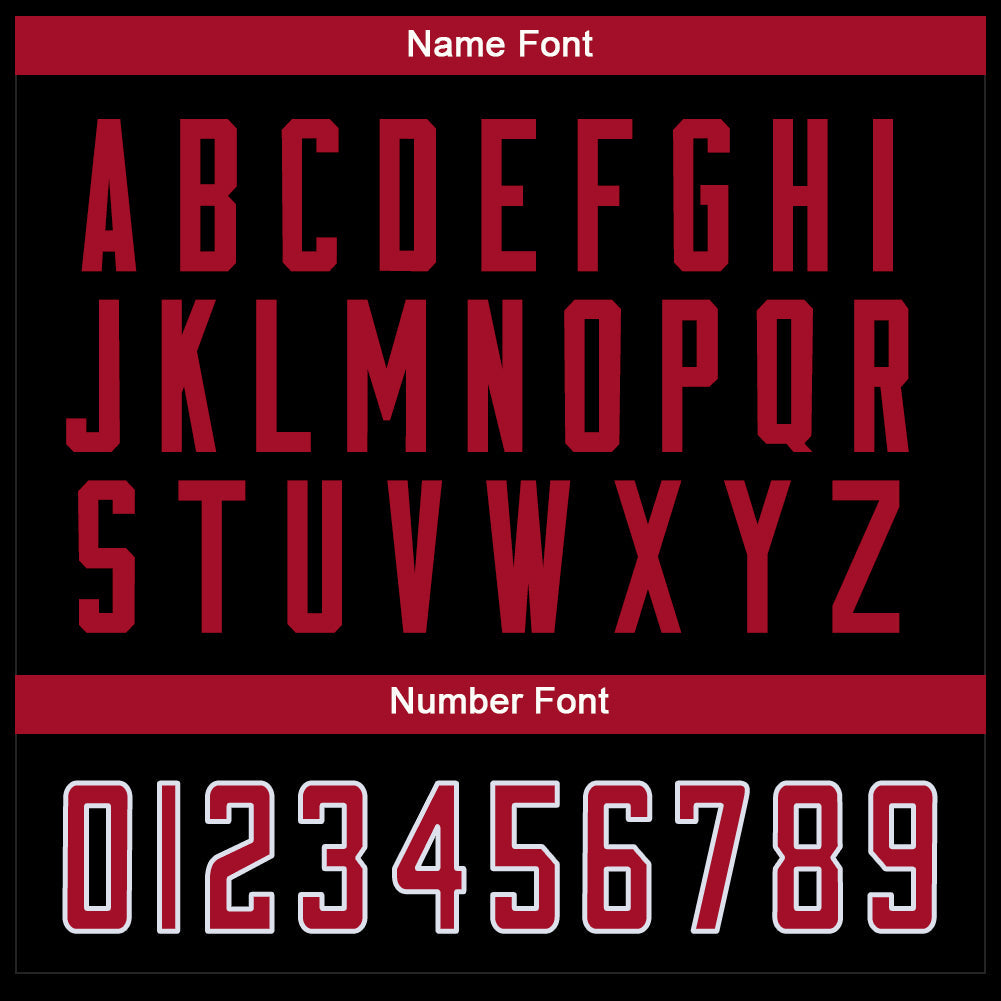 Custom Black Red-White Split Fashion Football Jersey - Detail