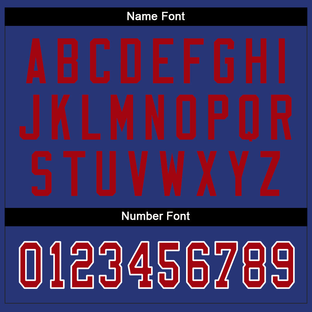 Custom Royal Red-White Split Fashion Football Jersey - Detail