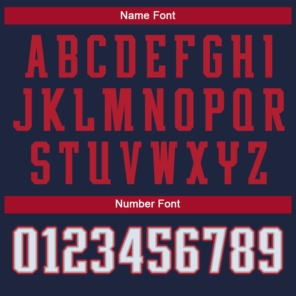 Custom Navy White-Scarlet Split Fashion Football Jersey - Detail