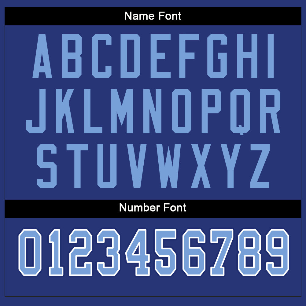 Custom Royal Light Blue-White Split Fashion Football Jersey - Detail